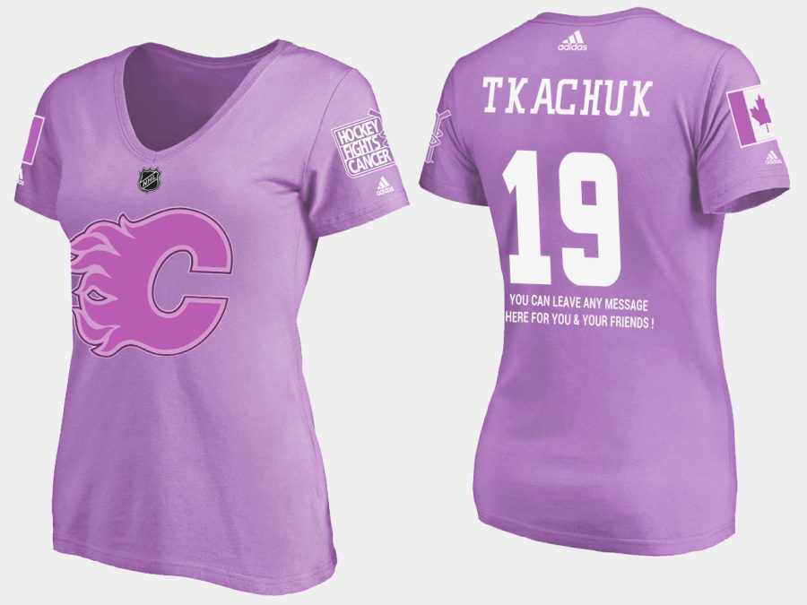 women flames matthew tkachuk fights cancer purple t shirt