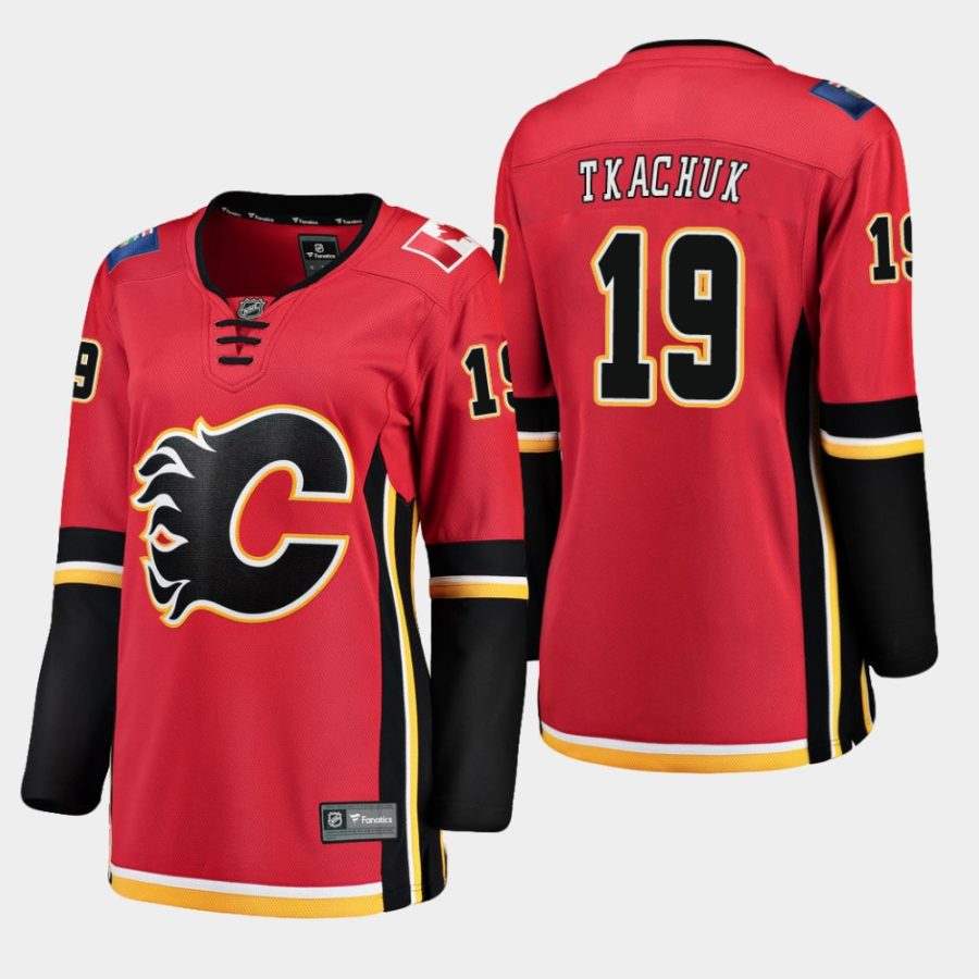 women flames matthew tkachuk home breakaway player jersey