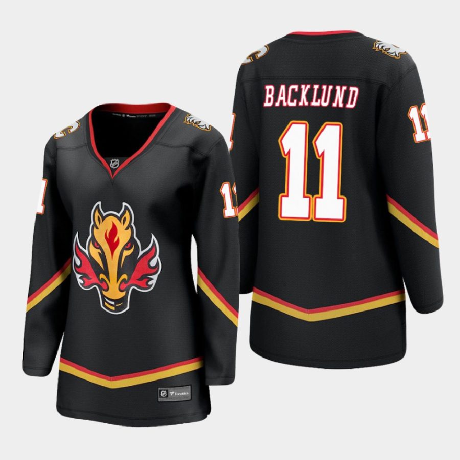 women flames mikael backlund black 2021 special edition jersey