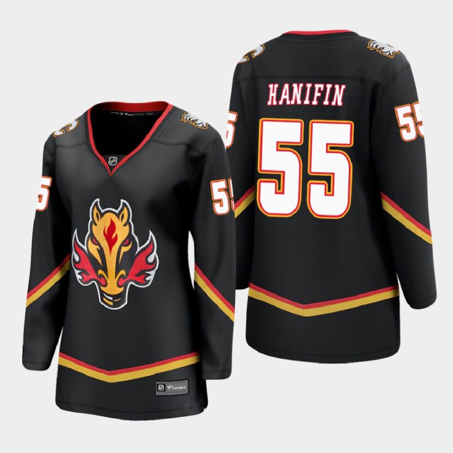 women flames noah hanifin black 2021 special edition jersey