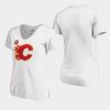 women flames white 2019 heritage classic primary logo v neck t shirt