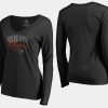 women flyers black graceful long sleeve v neck t shirt