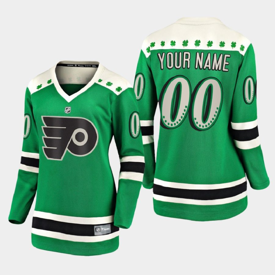 women flyers custom green 2021 st. patricks day jersey