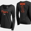 women flyers mothers day number 1 mom long sleeve t shirt