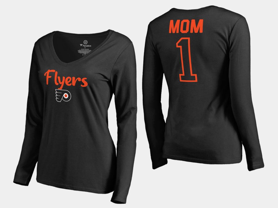 women flyers mothers day number 1 mom long sleeve t shirt