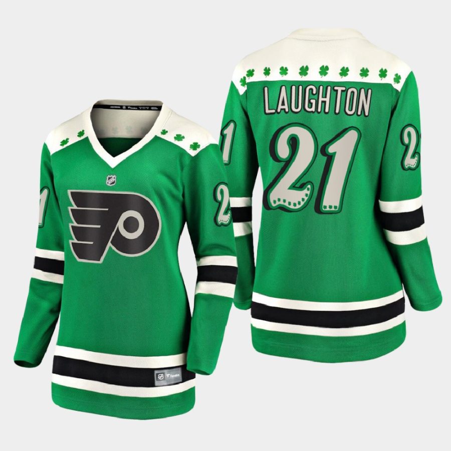 women flyers scott laughton green 2021 st. patricks day jersey