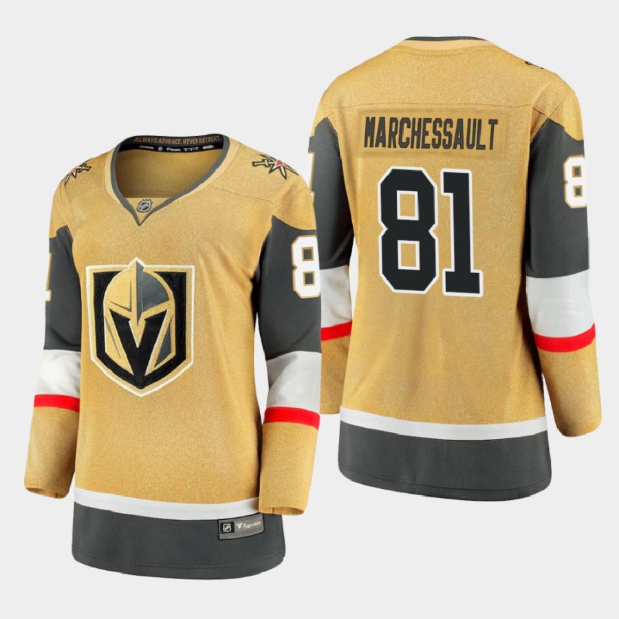 women golden knights jonathan marchessault gold 2020 21 alternate premier jersey