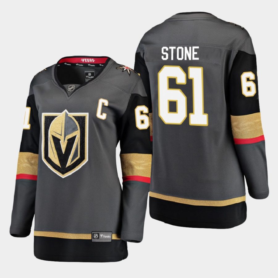 women golden knights mark stone black home 2021 captain jersey