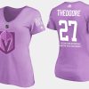 women golden knights shea theodore fights cancer purple t shirt