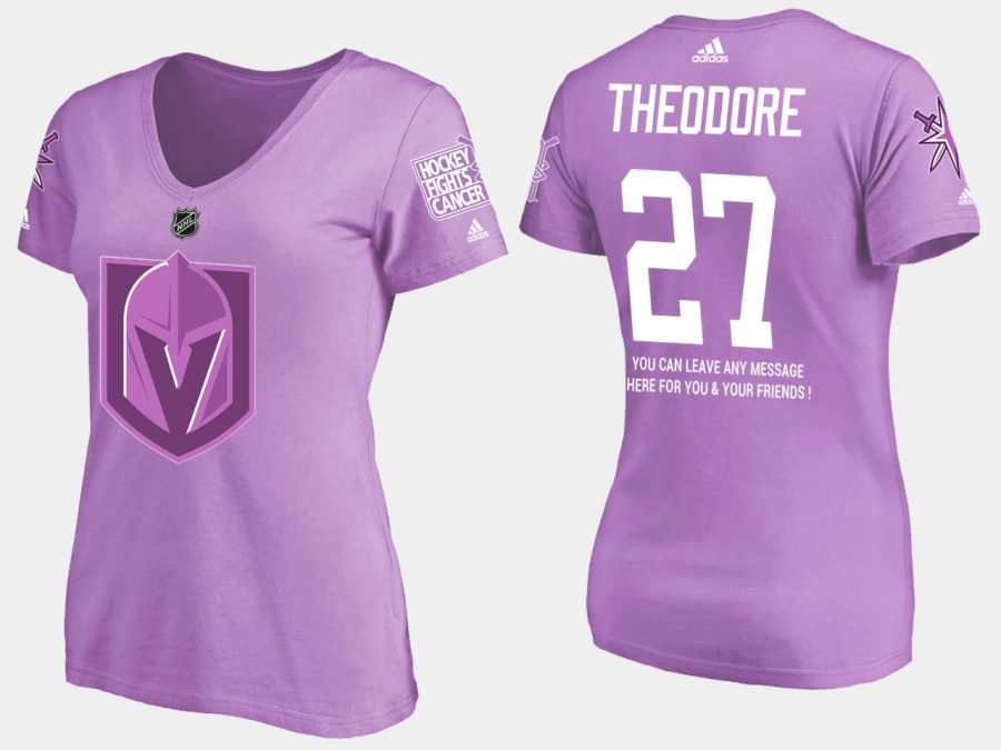 women golden knights shea theodore fights cancer purple t shirt