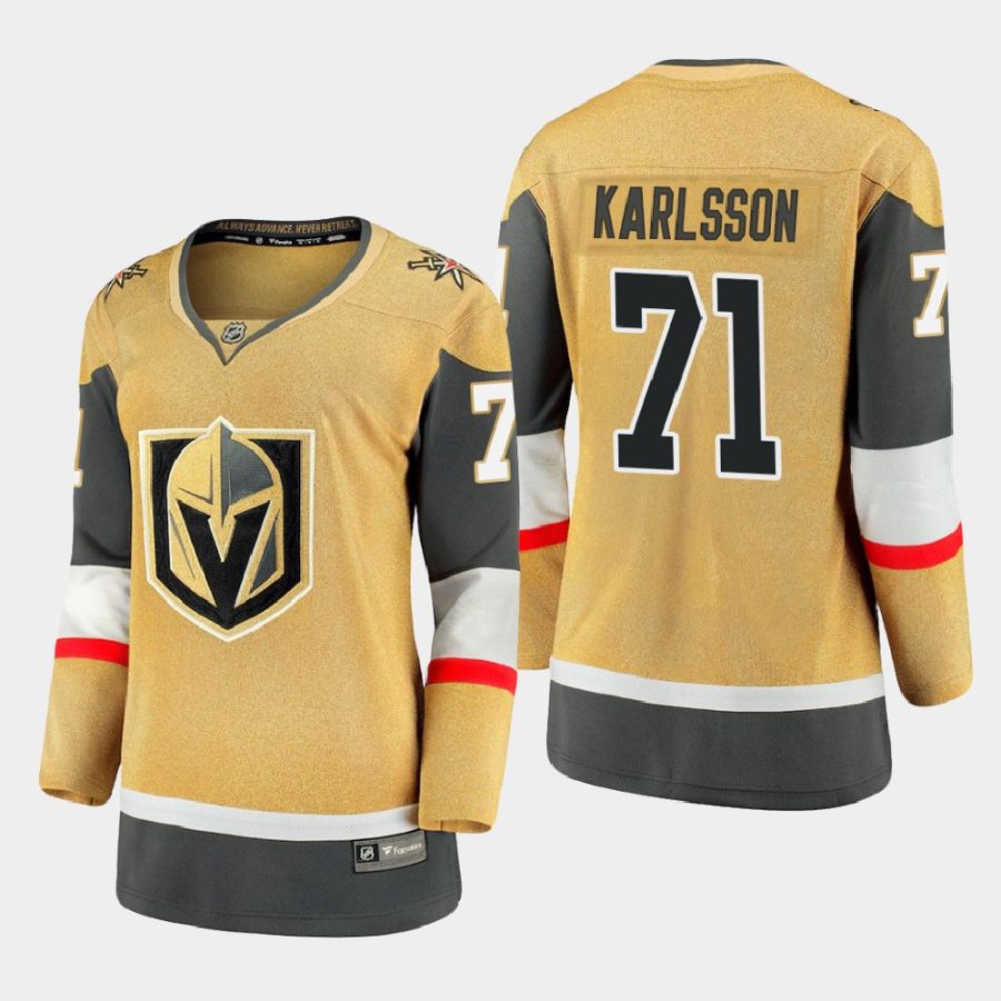 women golden knights william karlsson gold 2020 21 alternate premier jersey