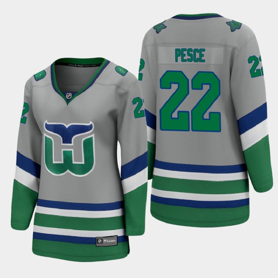 women hurricanes brett pesce gray 2021 special edition jersey