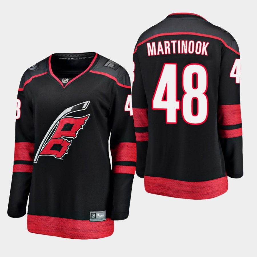 women hurricanes jordan martinook alternate breakaway player jersey