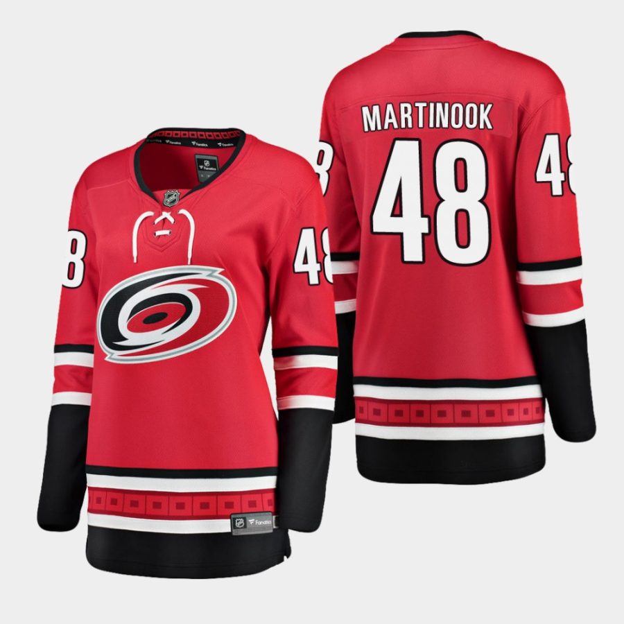 women hurricanes jordan martinook home breakaway player jersey