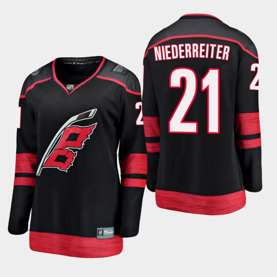 women hurricanes nino niederreiter alternate breakaway player jersey