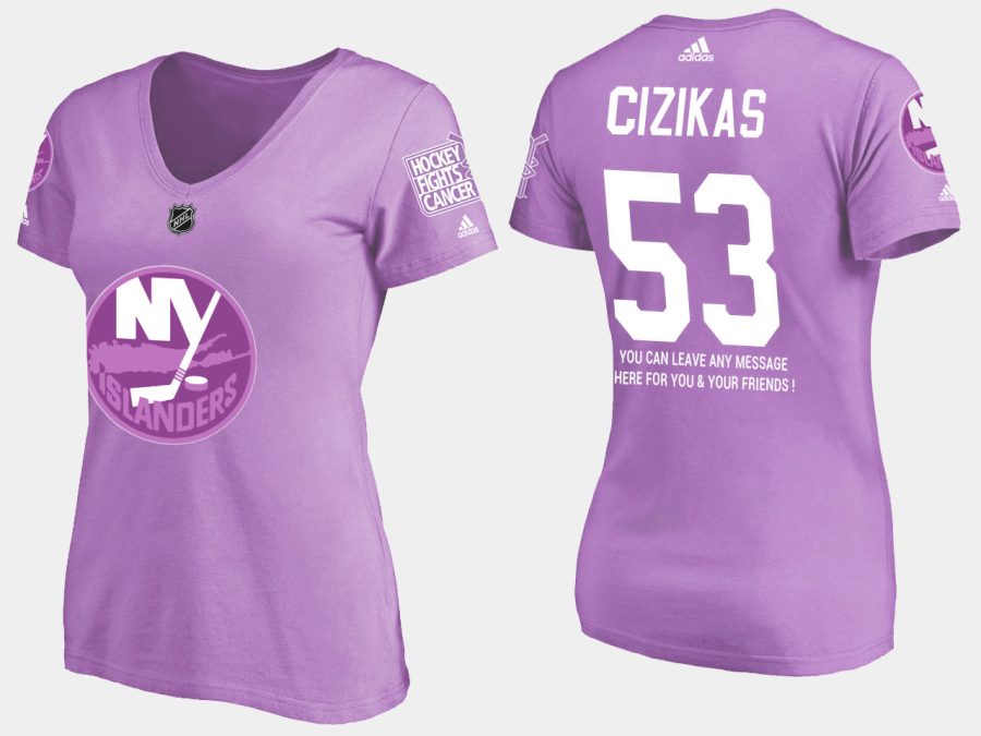 women islanders casey cizikas fights cancer purple t shirt