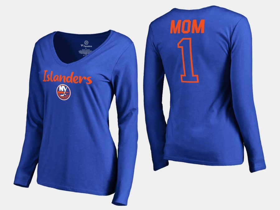 women islanders mothers day number 1 mom long sleeve t shirt