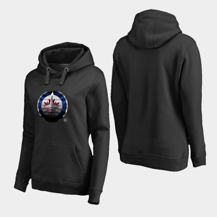 women jets black midnight mascot primary hoodie