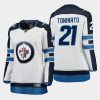 women jets dominic toninato white 2020 21 away breakaway player jersey