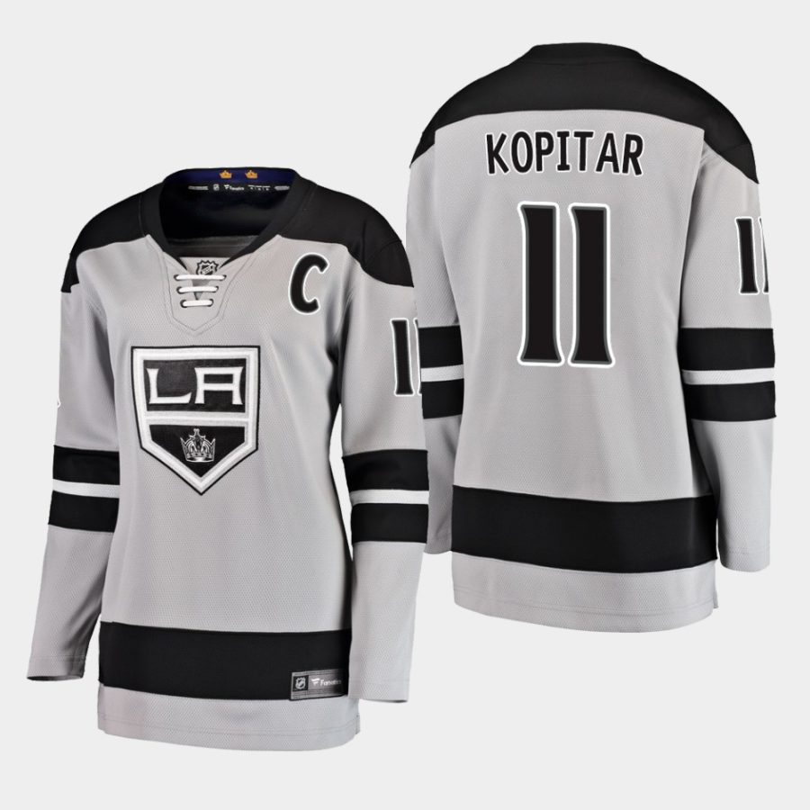 women kings anze kopitar gray alternate breakaway player jersey