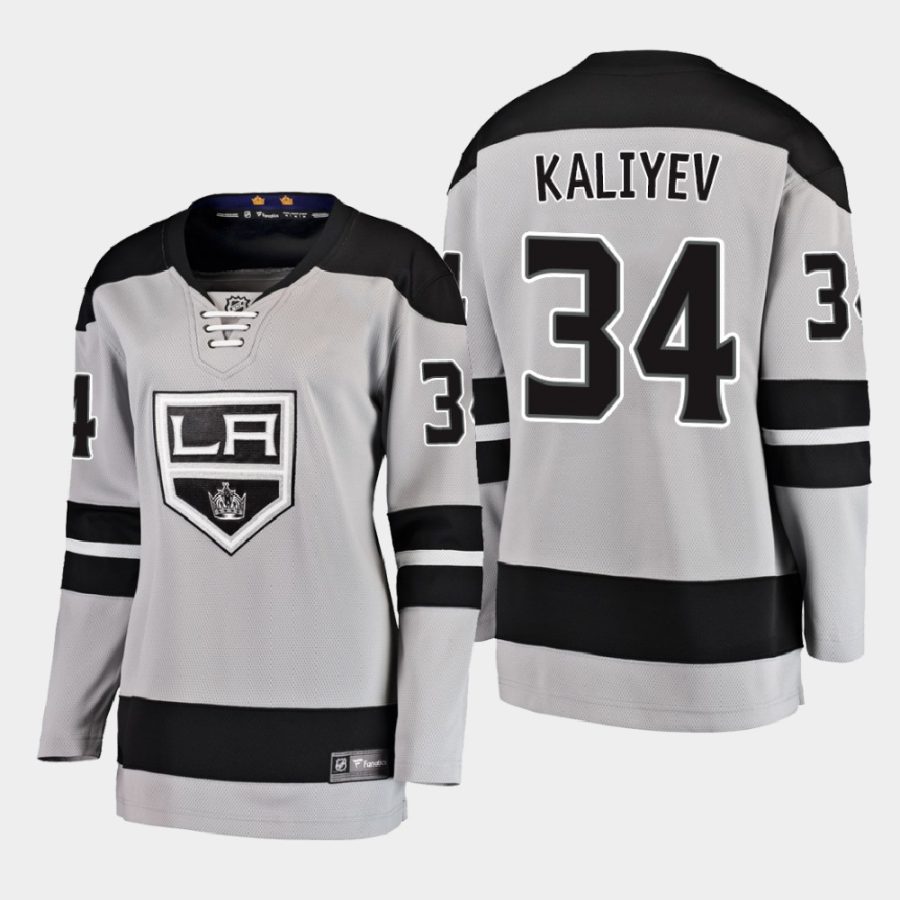 women kings arthur kaliyev gray 2020 21 alternate breakaway player jersey