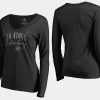 women kings black graceful long sleeve v neck t shirt