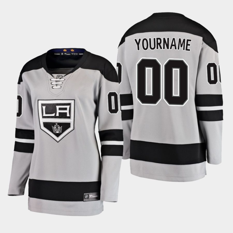 women kings custom gray alternate breakaway player jersey