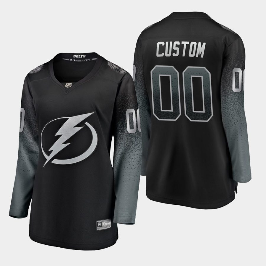 women lightning custom black alternate breakaway jersey