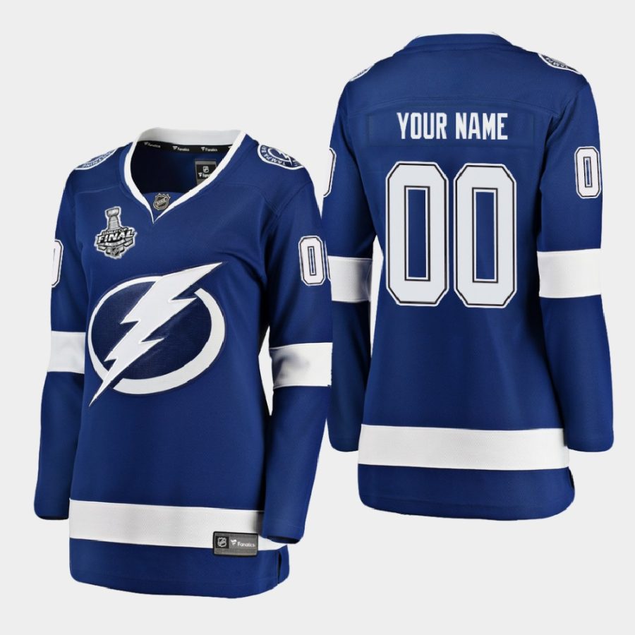 women lightning custom blue 2020 stanley cup final home breakaway player jersey