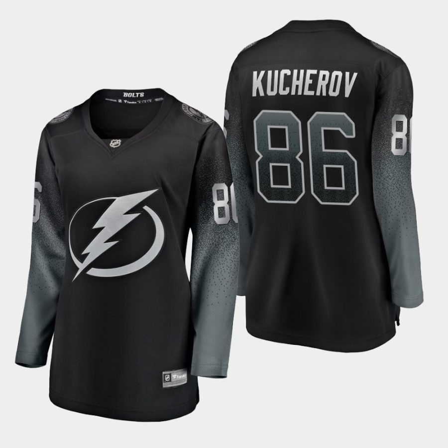 women lightning nikita kucherov black alternate breakaway jersey