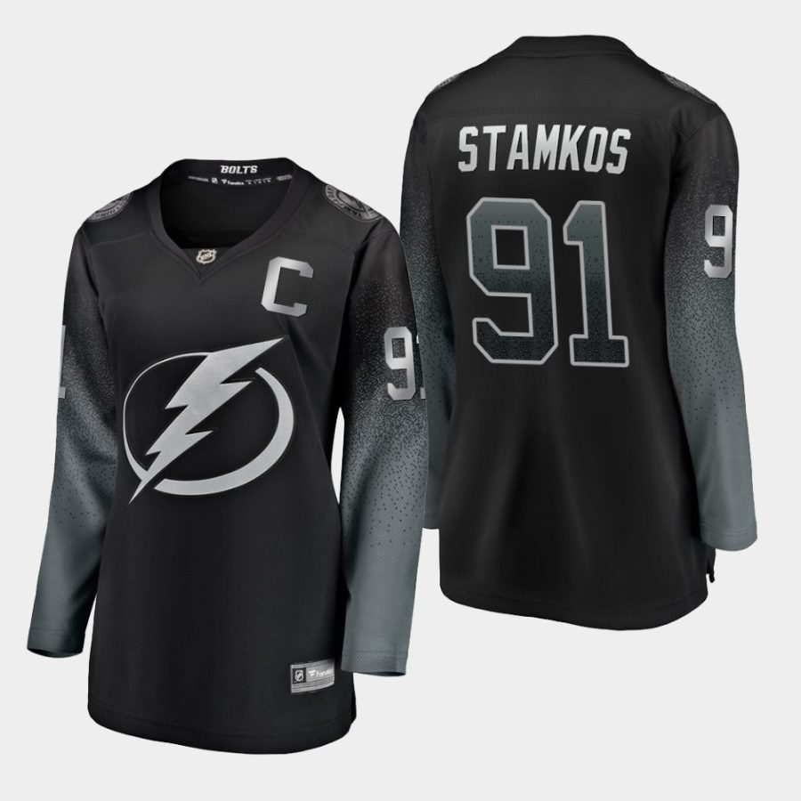 women lightning steven stamkos black alternate breakaway jersey