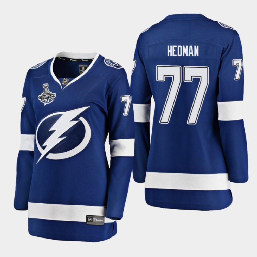 women lightning victor hedman blue 2020 stanley cup champions home breakaway player jersey