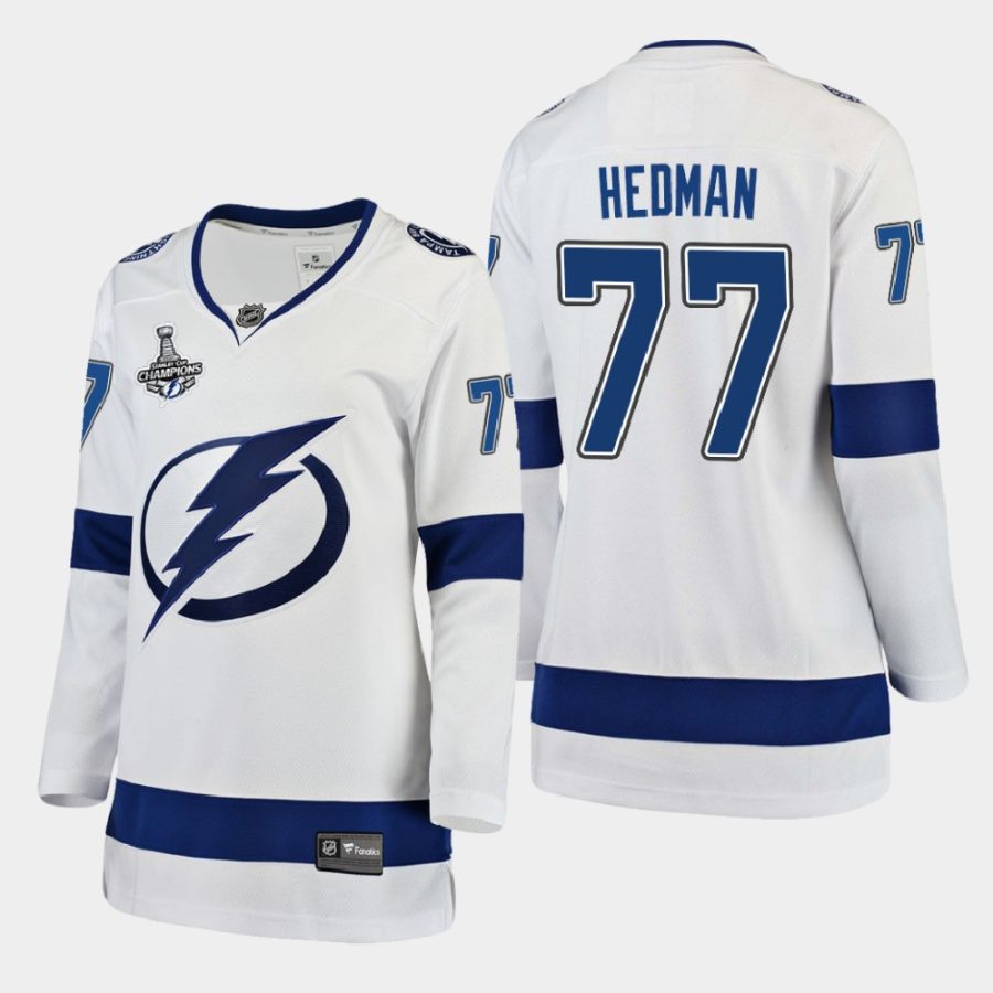 women lightning victor hedman white 2020 stanley cup champions away breakaway player jersey