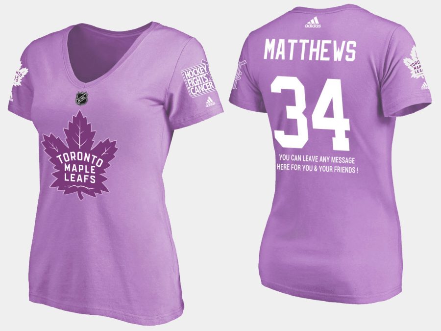 women maple leafs auston matthews fights cancer purple t shirt