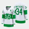 women maple leafs auston matthews white 2024 st. patricks alternate premier breakaway player jersey