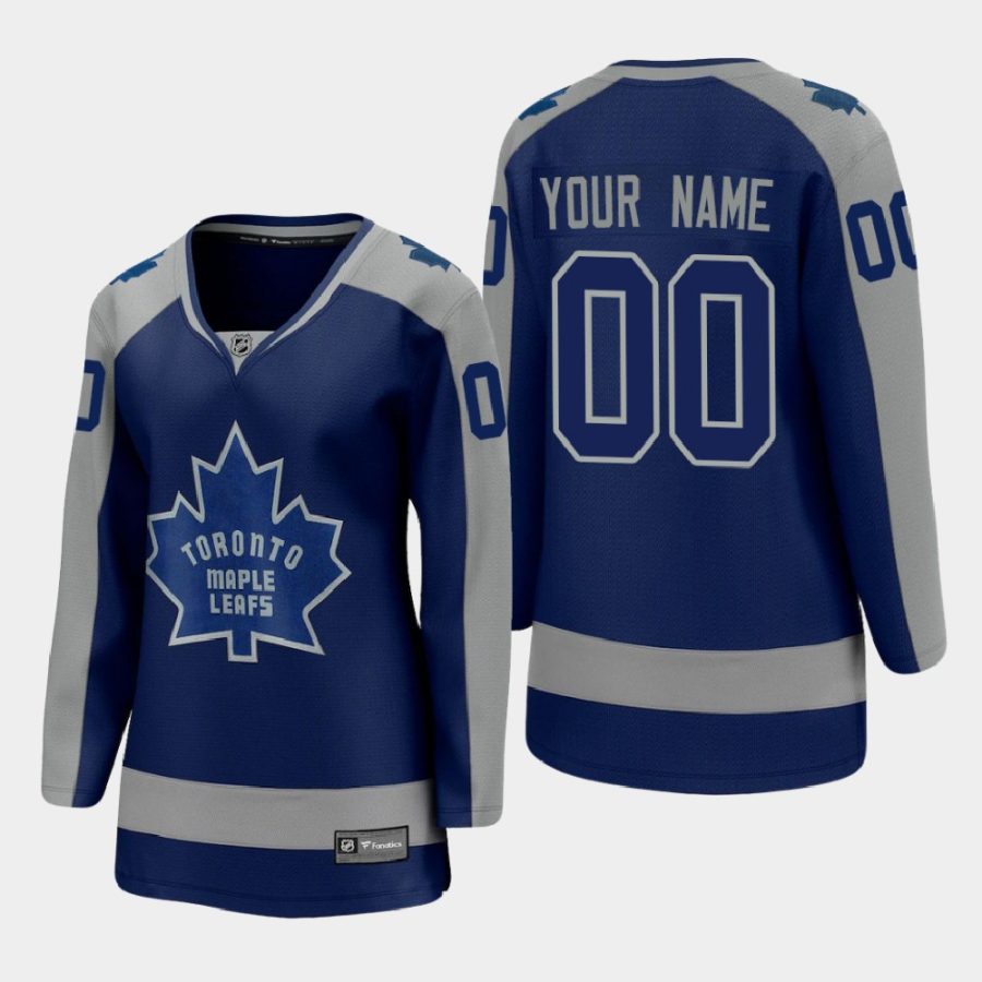 women maple leafs custom royal 2020 21 reverse retro special edition jersey