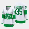 women maple leafs ilya samsonov white 2024 st. patricks alternate premier breakaway player jersey