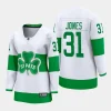 women maple leafs martin jones white 2024 st. patricks alternate premier breakaway player jersey