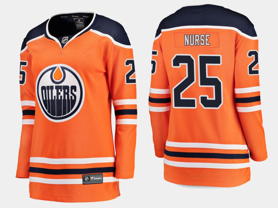 women oilers darnell nurse home breakaway player jersey