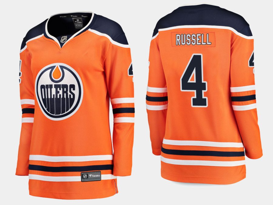 women oilers kris russell home breakaway player jersey