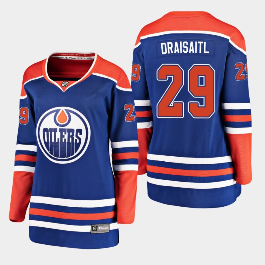 women oilers leon draisaitl royal alternate breakaway player jersey