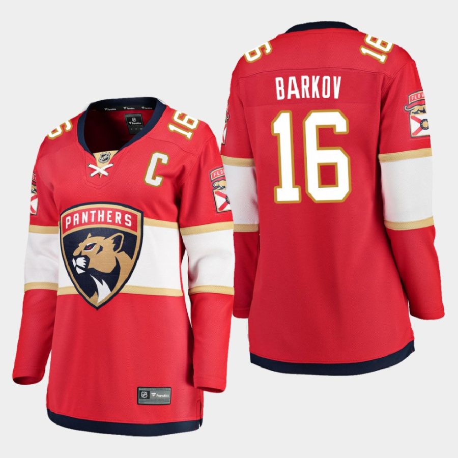 women panthers aleksander barkov red 2021 home jersey