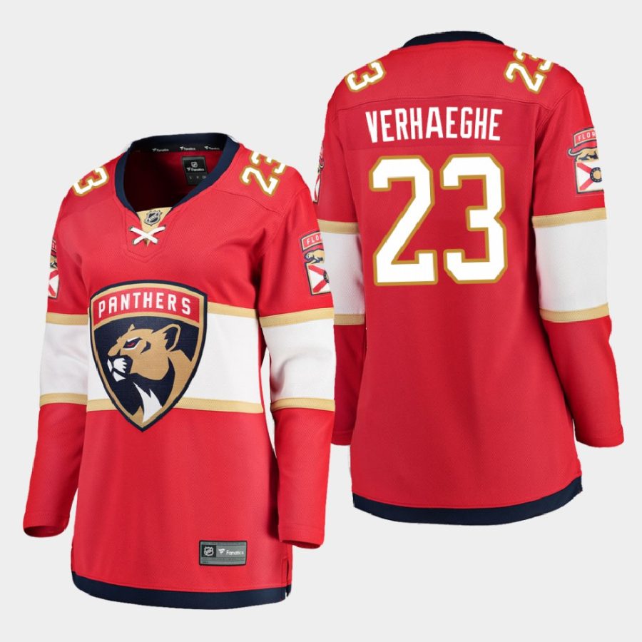 women panthers carter verhaeghe red 2020 21 home breakaway player jersey