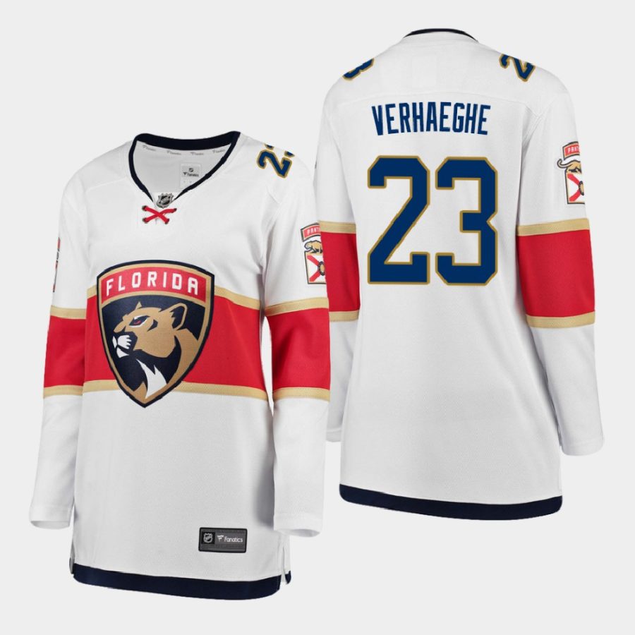 women panthers carter verhaeghe white 2020 21 away breakaway player jersey