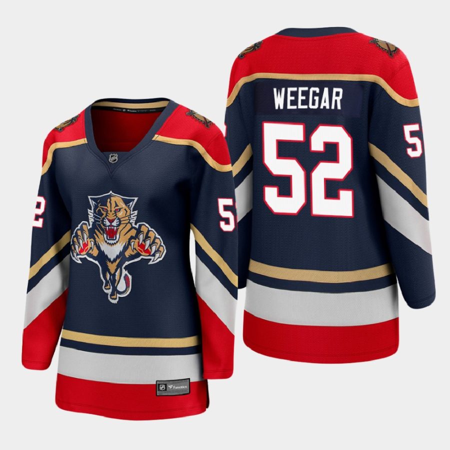 women panthers mackenzie weegar navy 2021 special edition jersey