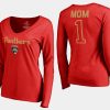 women panthers mothers day number 1 mom long sleeve t shirt