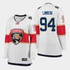 women panthers ryan lomberg white 2020 21 away breakaway player jersey