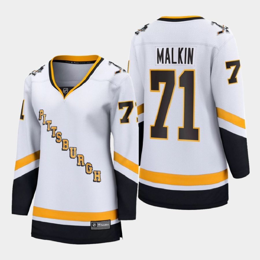 women penguins evgeni malkin white 2020 21 reverse retro special edition breakaway player jersey