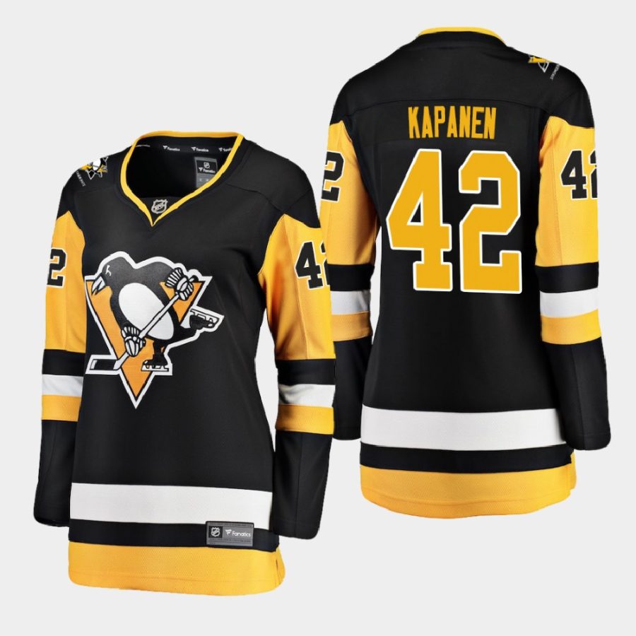 women penguins kasperi kapanen black 2020 21 home breakaway player jersey