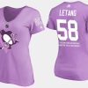 women penguins kris letang fights cancer purple t shirt